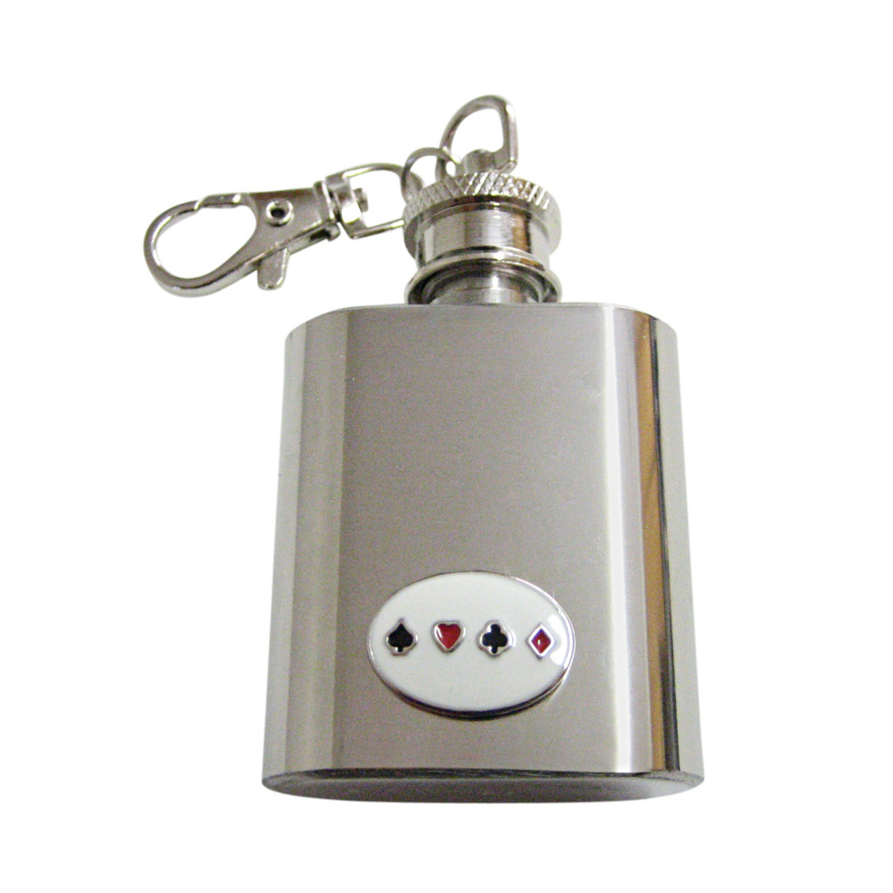 Gambling Card Suits Keychain Flask - image 1
